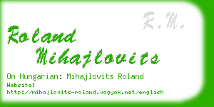 roland mihajlovits business card